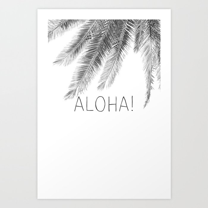 Aloha Palm Tree Art Print