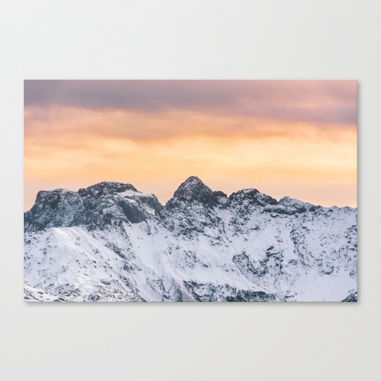 Pastel Mountains #sunset Canvas Print
