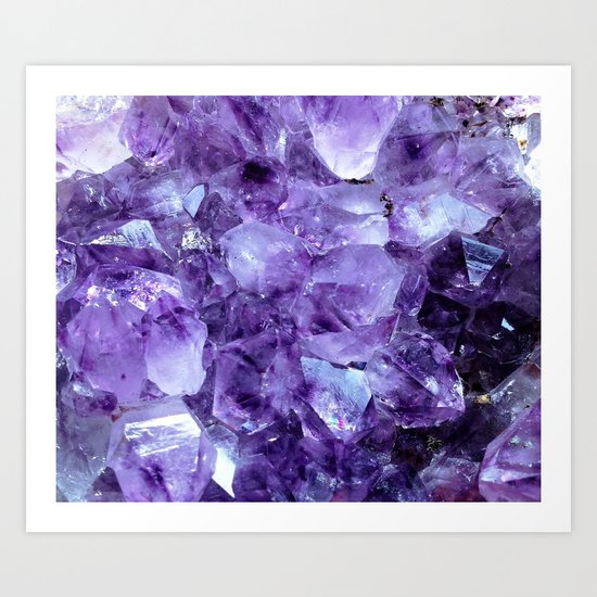 Amethyst Crystals Art Print