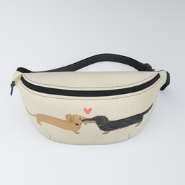 Cute Wiener Dogs with Heart | Dachshunds Love Fanny Pack