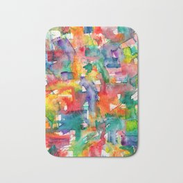 or some semblance of freedom Bath Mat | Watercolor, Color, Rainbow, Green, Blue, Painting, Red, Abstract, Pink, Yellow 