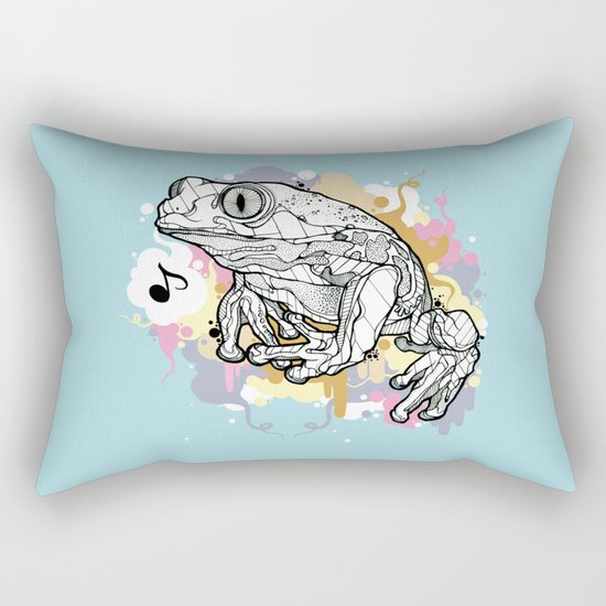Melodic Frog Rectangular Pillow