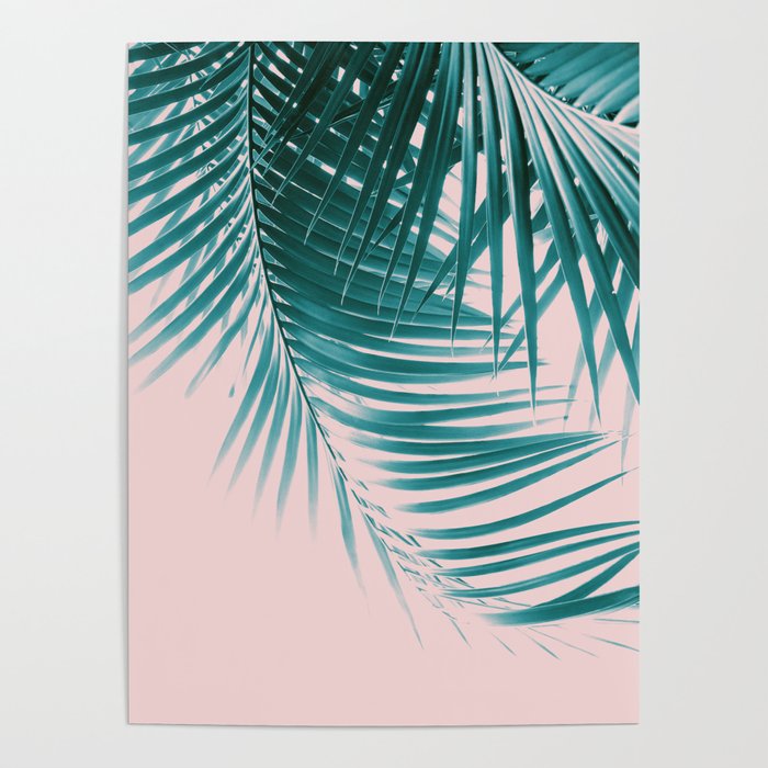 Palm Leaves Summer Vibes #1 #tropical #decor #art #society6 Poster