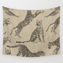 tan leopard pattern Wall Tapestry