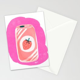 Fizzy Strawberry Stationery Card