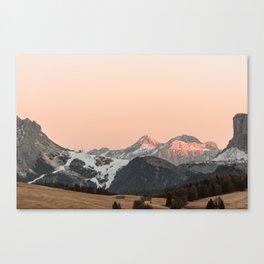 Snow Sunset Hues | Nautre and Landscape Photography Canvas Print
