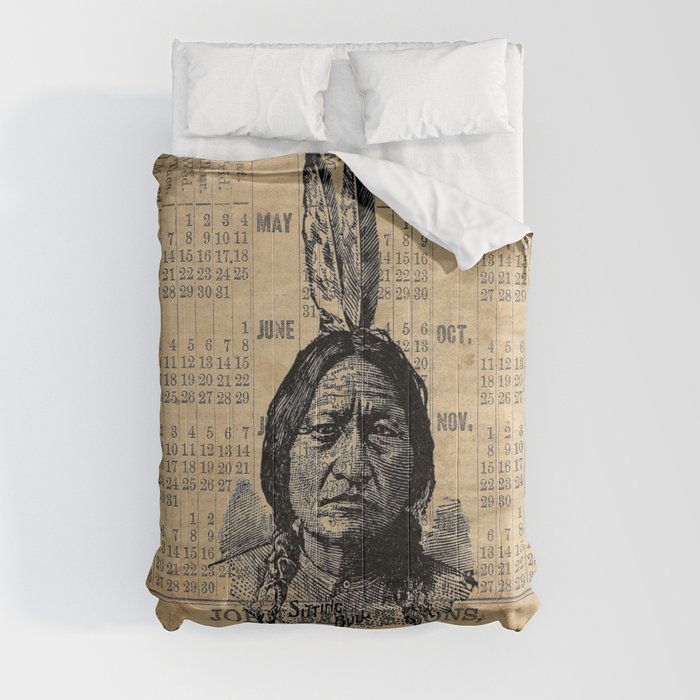 Sitting Bull Native American Chief  Comforter