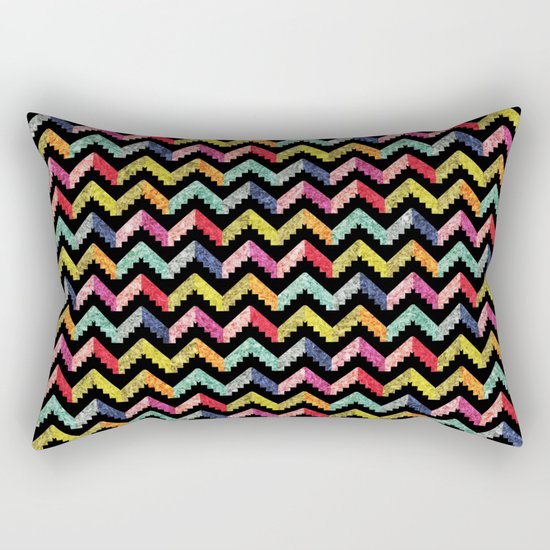 Chevron Multi Color Zigzag Pattern II Rectangular Pillow