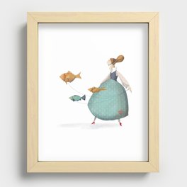 Me and my pets Recessed Framed Print