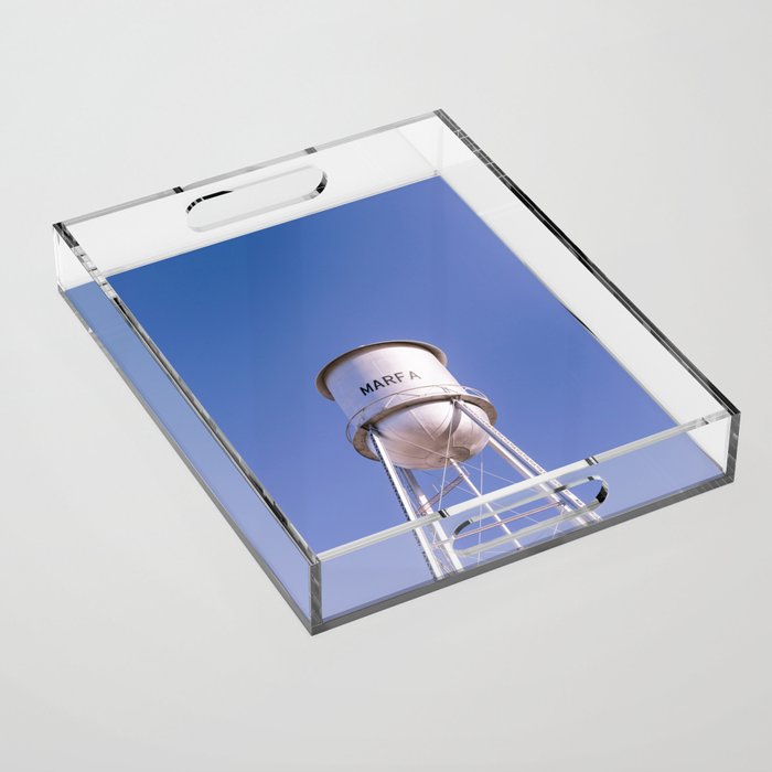 Marfa Water Tower - West Texas Photography Acrylic Tray