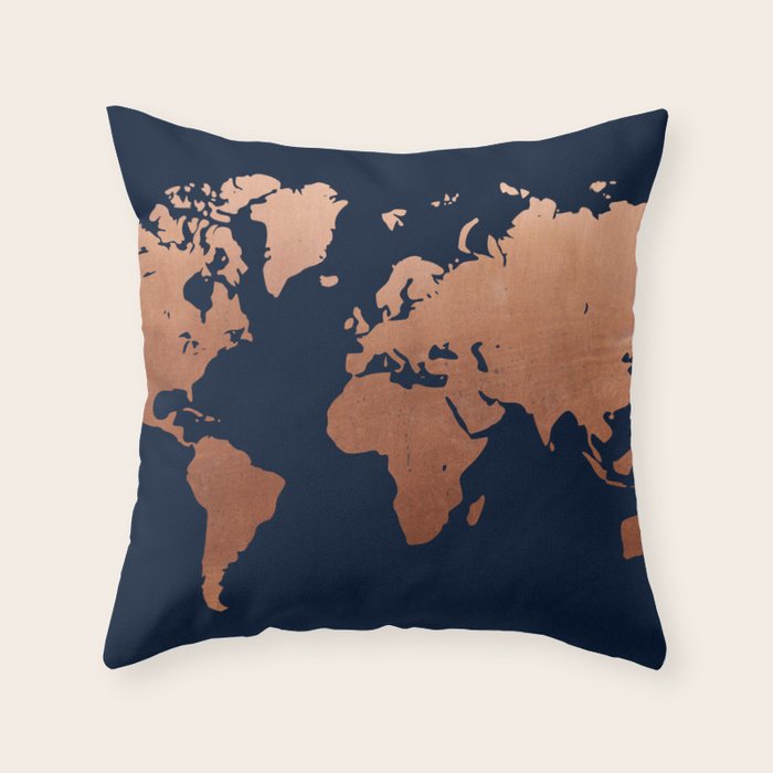 copper colored throw pillows