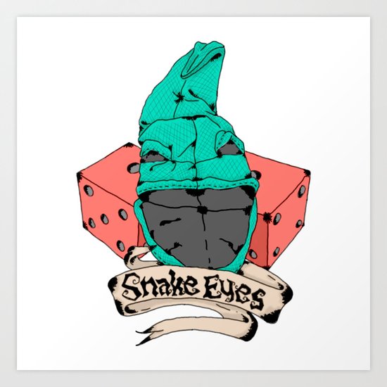 Snake Eyes Art Print