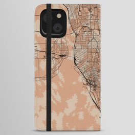 Buffalo - USA, Artistic Map Collage iPhone Wallet Case