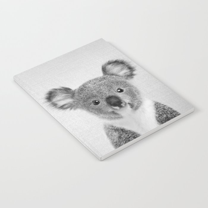 Baby Koala - Black & White Notebook
