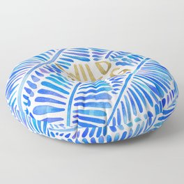 Wild Thing – Blue & Gold Floor Pillow