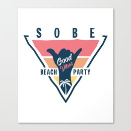 Sobe beach party Canvas Print