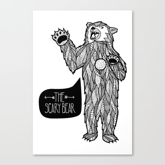 Scary Bear 2 Canvas Print