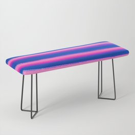 Blue and Pink Stripes with Paintbrush Texture Bench