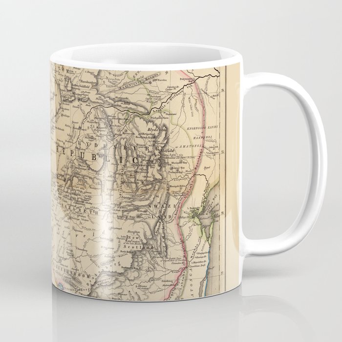 Map Of South Africa 1875 Coffee Mug