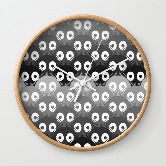 susuwatari pattern Wall Clock