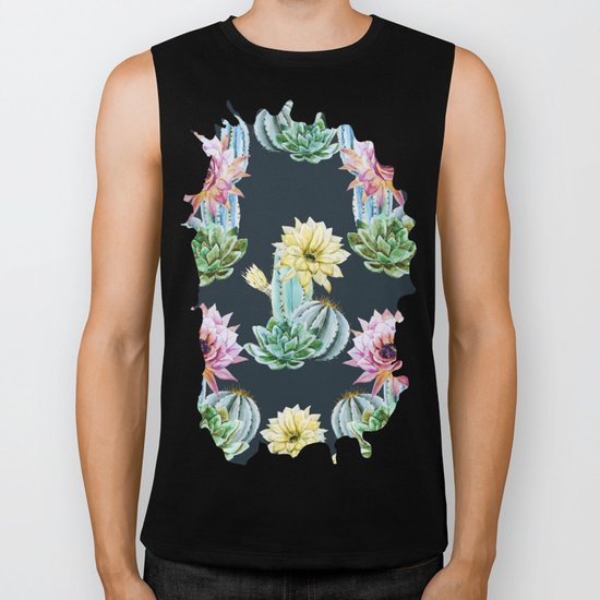 Cactus Pattern 07 Biker Tank