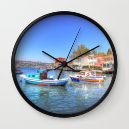 Boats on The Bosphorus Istanbul Wall Clock
