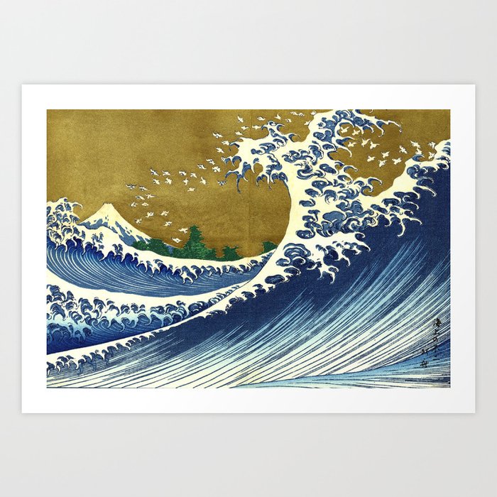 Katsushika Hokusai Big Wave Art Print By Pdpress Society6