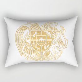 ARMENIAN COAT OF ARMS - Gold Rectangular Pillow