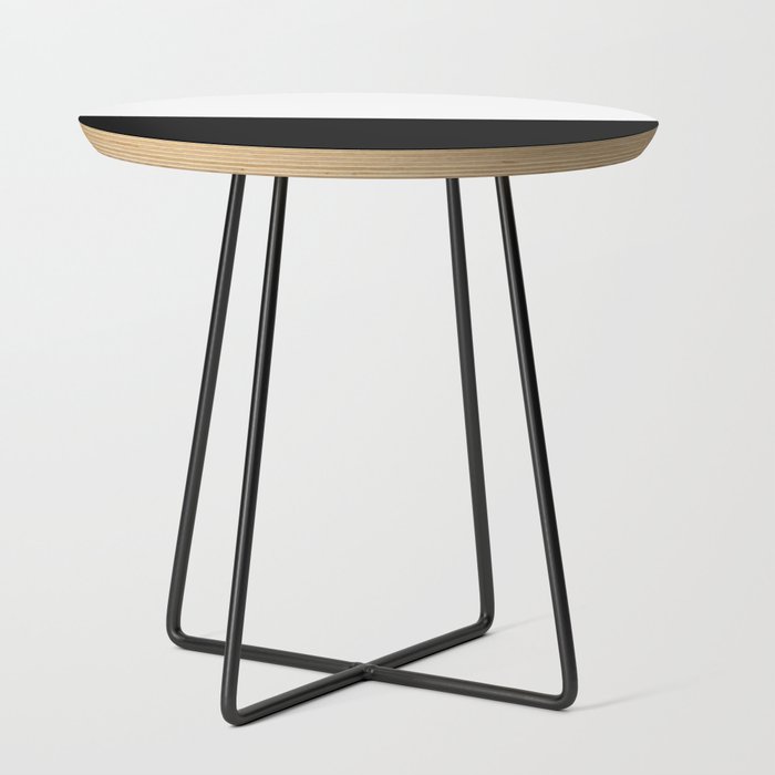 Abstract Black and White Horizon Color Block Side Table