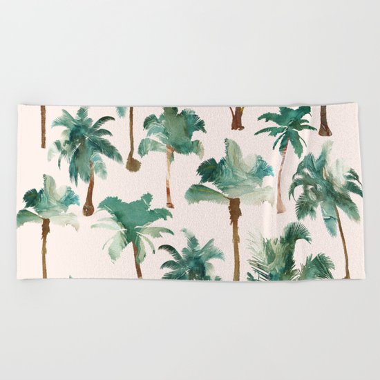Palm Trees Pattern Beach Towel