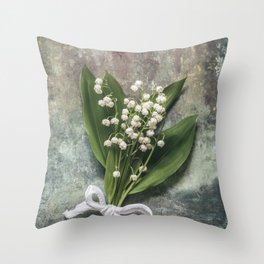 Beautiful Lily Of The Valley Throw Pillow