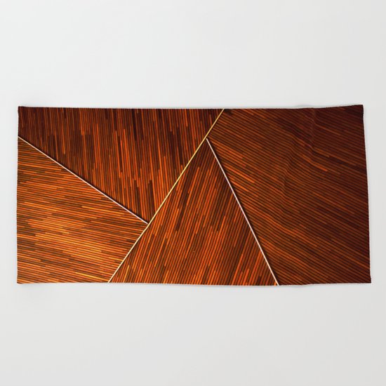 Geometric Grain Beach Towel