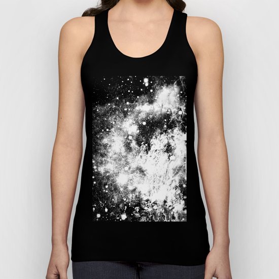 Chaotic Space : Galaxy Black White Gray Unisex Tank Top