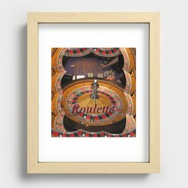 Roulette casino game design Recessed Framed Print