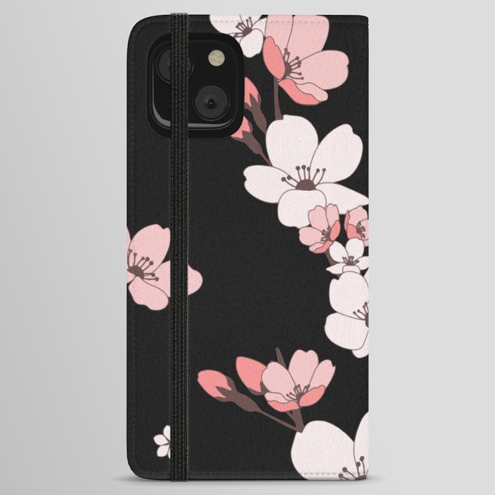 Cherry Blossoms (illustration) iPhone Wallet Case by applebeat