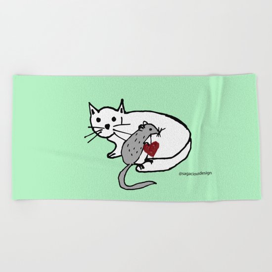Impossible love Beach Towel