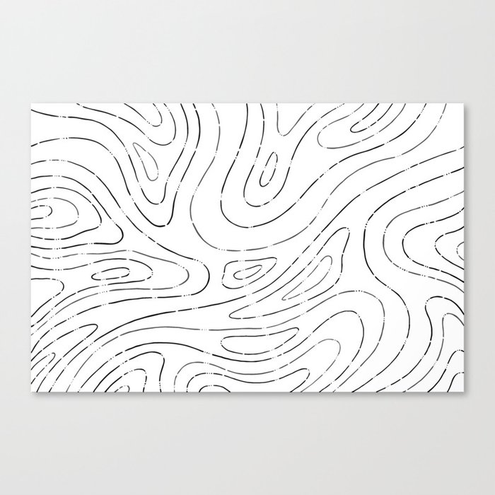 Abstract Topographic Pattern. Digital Illustration background Canvas Print
