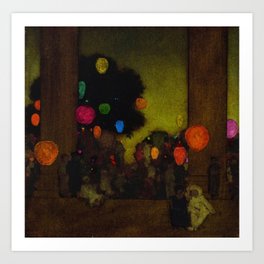 Festival of Lanterns, Twilight by Maxfield Parrish Art Print
