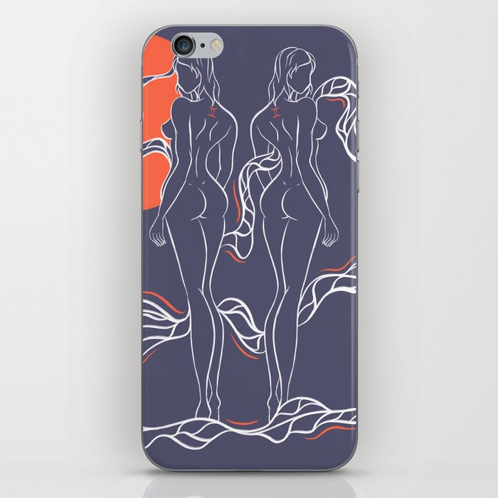 Zodiac Illustration - Gemini iPhone Skin