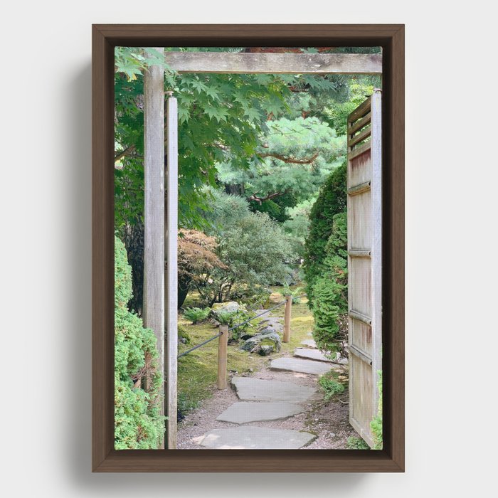 Through the Door Framed Canvas