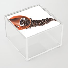 Red cup of espresso coffee beans Acrylic Box