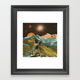 Face on the mountain Framed Art Print