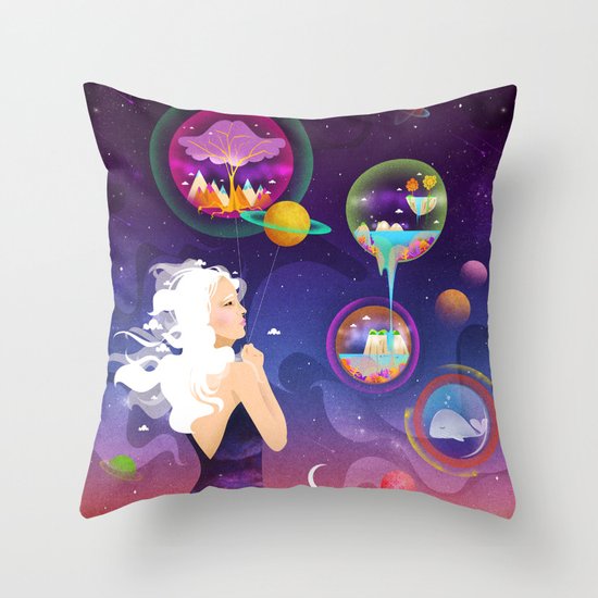 Wonderworlds Throw Pillow
