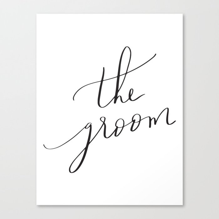 the groom Canvas Print