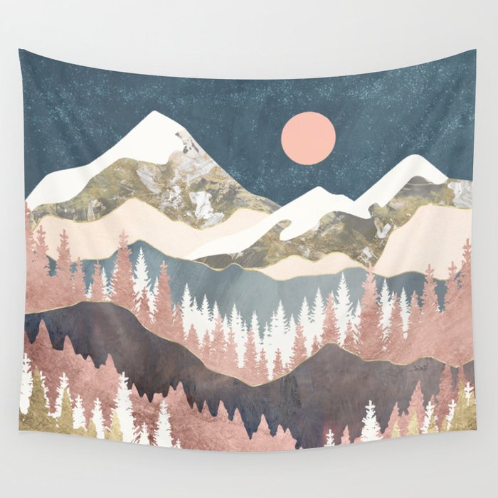 Winter Peaks Wall Tapestry