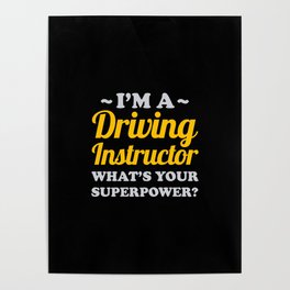 Funny Driving Instructor Poster