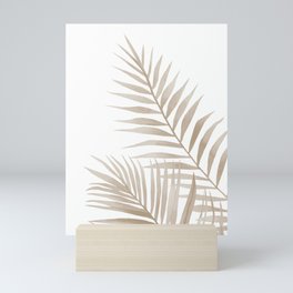 Beige leaves Mini Art Print