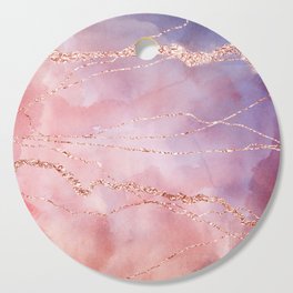 Blush and Purple Sky with Rose gold flashes Cutting Board