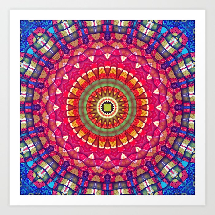 Download Rainbow Peace Mandala 02 Art Print by gypsyonic | Society6