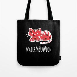 Watermeowlon Watermelon Melons Tote Bag